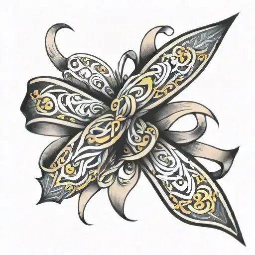 Gavin W Cancer Ribbon Wrapped