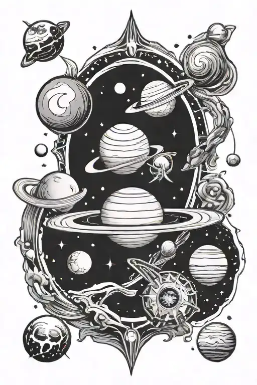 Space Surrounded By Planets