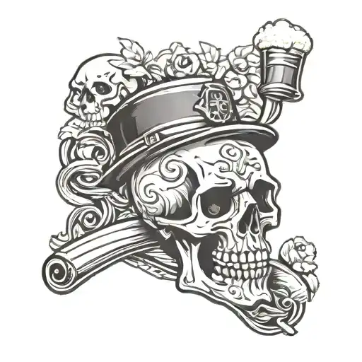 Beer And Skull