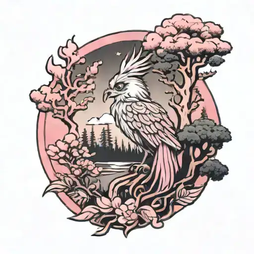 Pink Phoenix Pine Forest