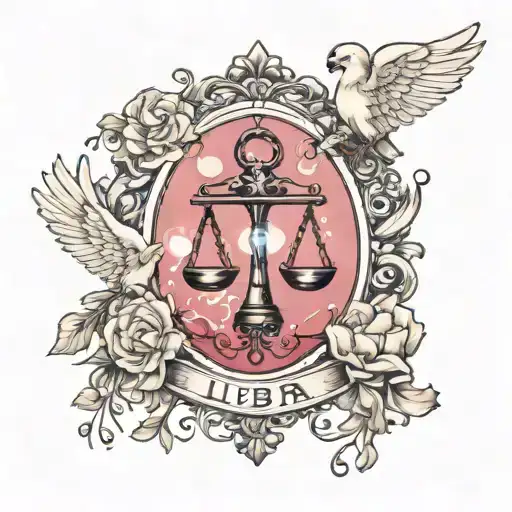 Zodiac Sign Libra With A Translucent Letter From The Wings As If Ink Is Dripping