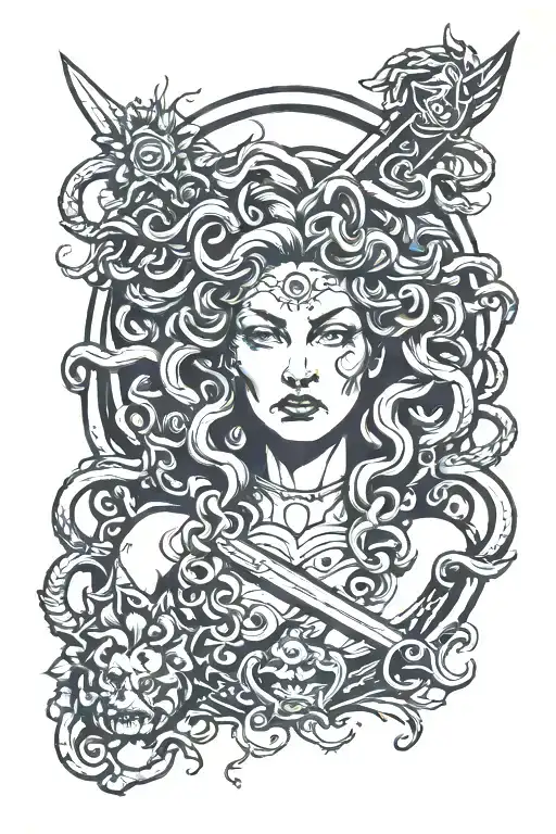 Medusa With Sword