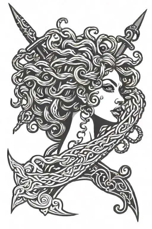 Medusa With Sword