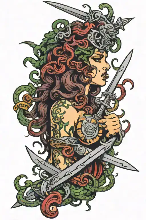 Medusa With Sword