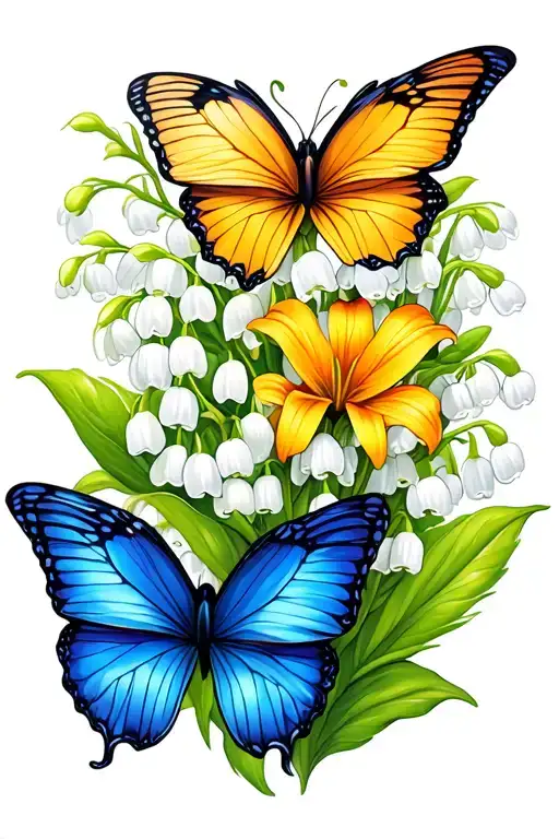 Lily Of The Valley Butterflies Coming