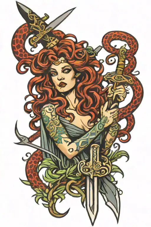 Medusa With Sword