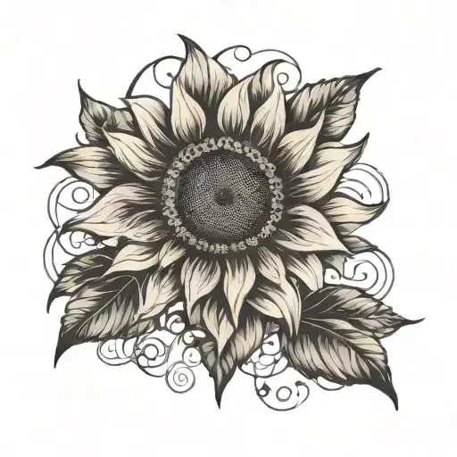 Abstract Sunflower Growing