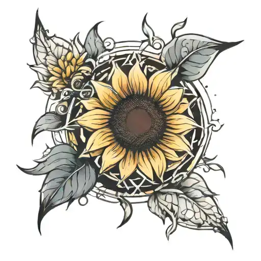 Abstract Sunflower With Stan