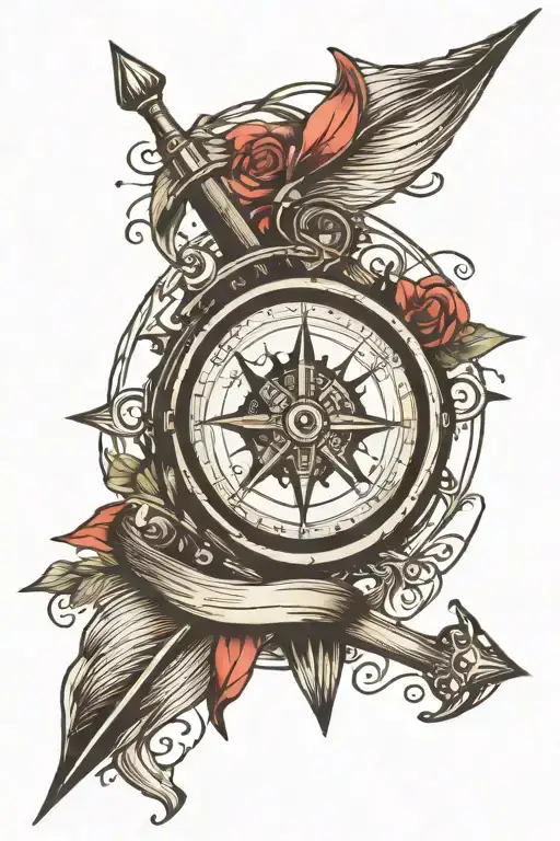 Compass With An Arrow