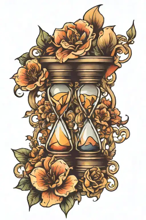 Hourglass Flowers Intertwined