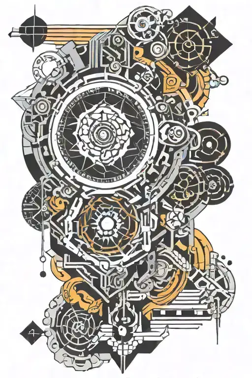 Abstract Representation Of Code And Technology Inspired Mandala