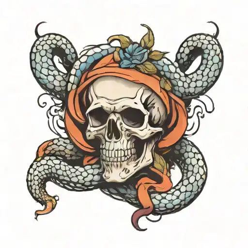 Skull And Snake Wrapped
