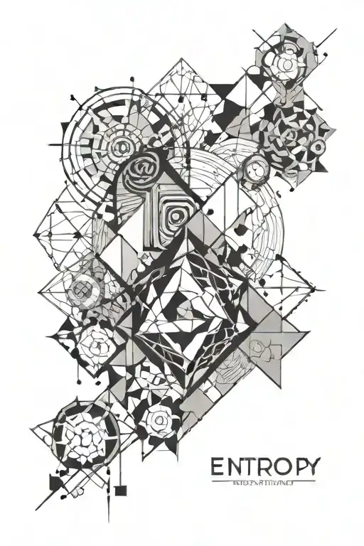 An Abstract Representation Of Entropy Using Geometric Shapes And Patterns