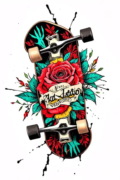 Broken Skateboard Deck