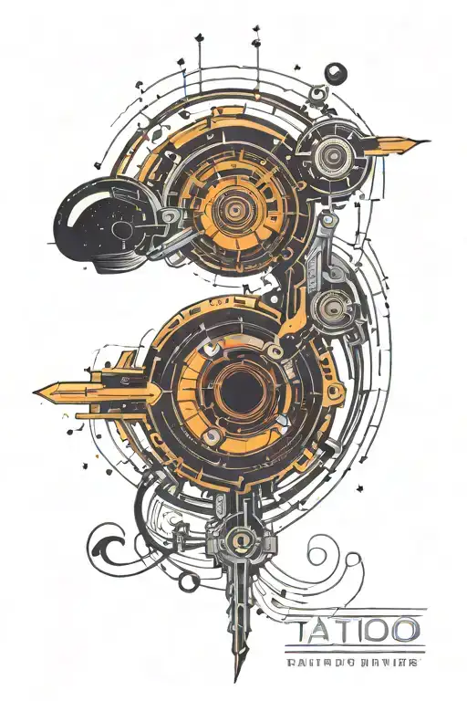 A Tattoo Design Featuring A Computer Code Snippet Forming A Spiral Galaxy
