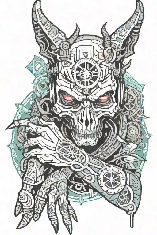 Satanic Dystopian Cyberpunk Hand