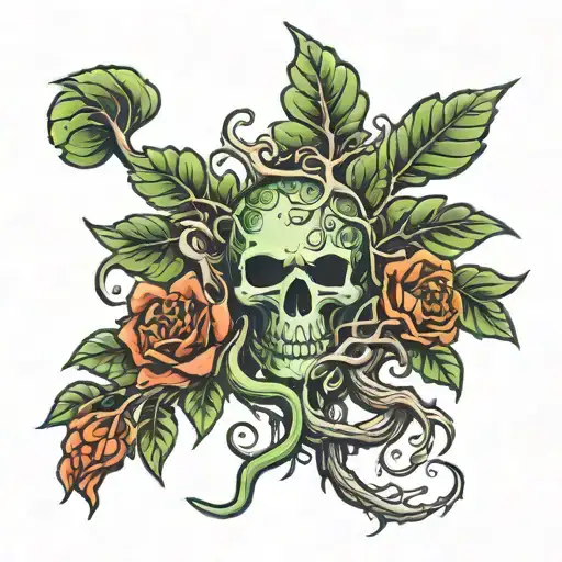 Poison Tree Wrapping Around Another Tatoo