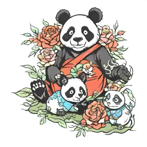 Panda And Rabbit Holding