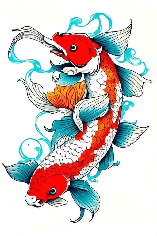 Ox And Koi Fish Transforming