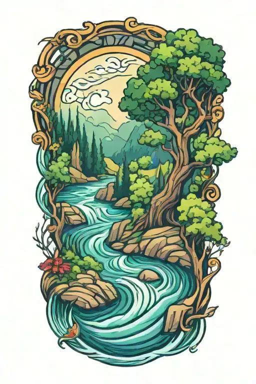 River Flowing