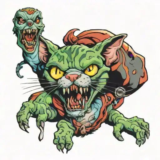 Cat And Zombies