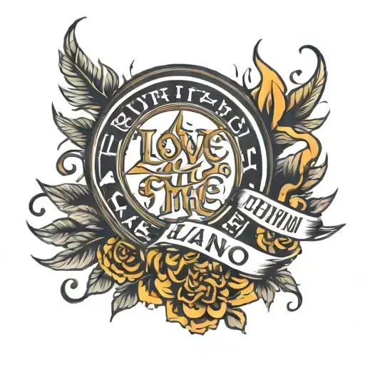 Ring Of Fire With The Text Love Is All Around Me