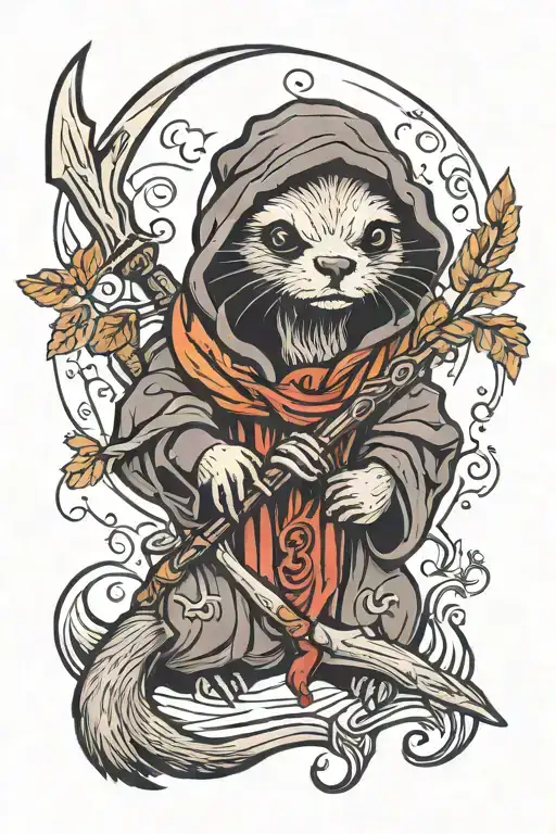 Cute Otter Grim Reaper