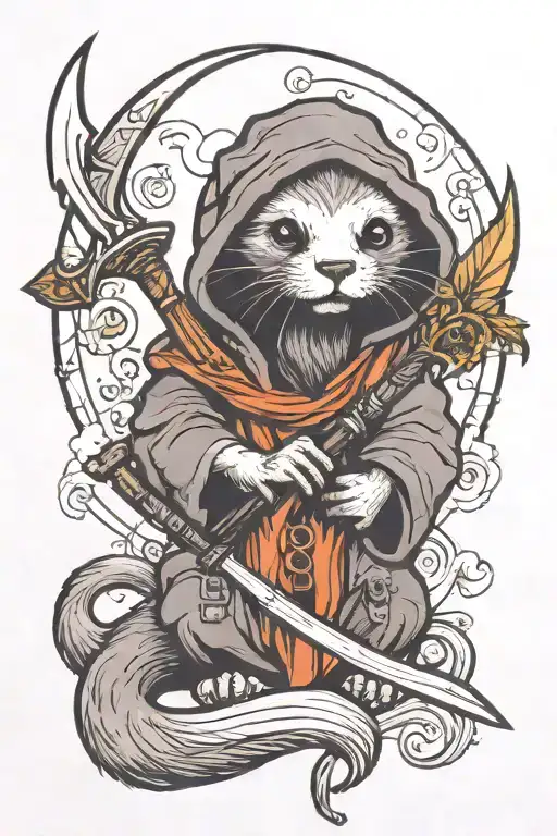 Cute Otter Grim Reaper