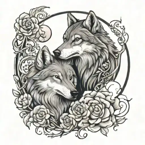 Wolf Moon Merging Together