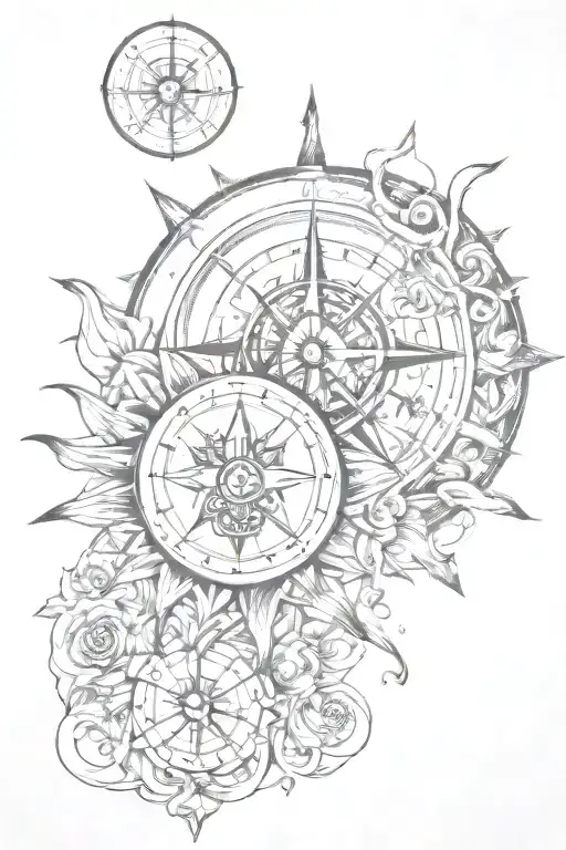Wind Rose And Compass