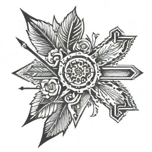 Arrow Pointing Forward Representing Strength