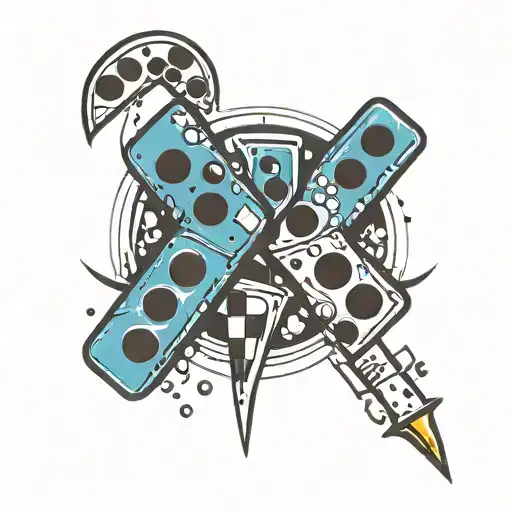 Dominos Falling Against Each Other Half Moon Phases