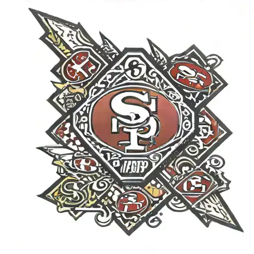 Dominos Overlapping San Francisco 49Ers Football Club Logo