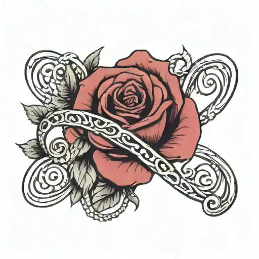 Infinite Symbol And Rose