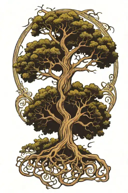 Twin Brother Tree Of Life Intertwined