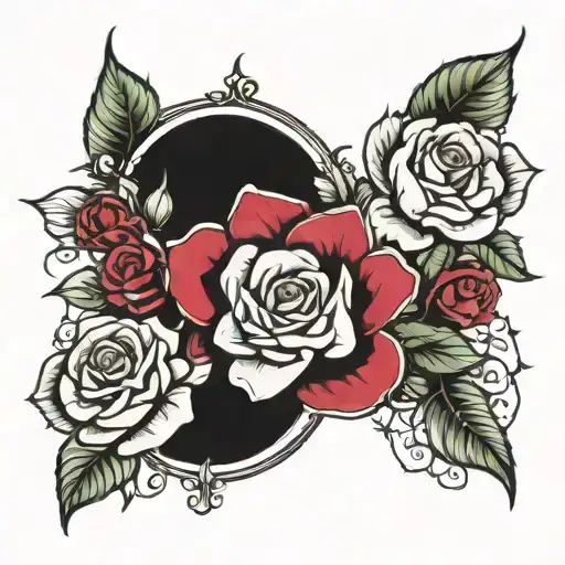 Create Tatoo With Arian Design With Rose