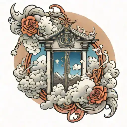 Heaven Gate Opening With Cloud Below