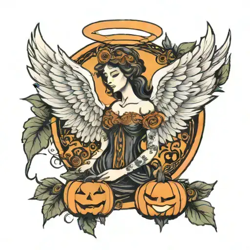 Pumpkin Angel Wings