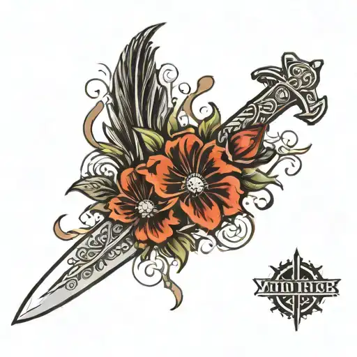 A Very Small Viking Sword With My Great Grandfather's Dates Running Across The Edge