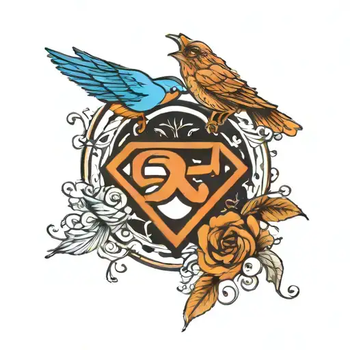 Two Birds With A Date If Birth Infinity Sign Small Superman Logo