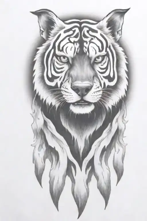 Hell Hound Dog With Flames