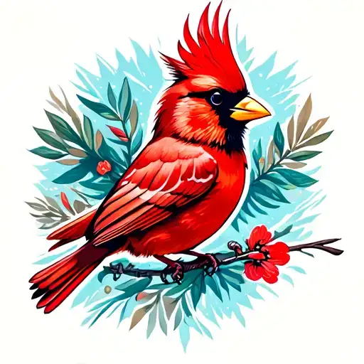 Cardinal Bird Flying