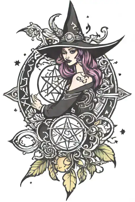 Witchy Symbols With Moons