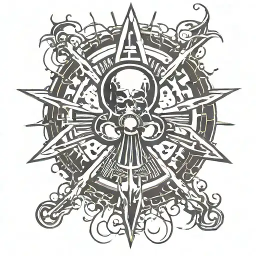 Radiation Symbol Breaking Through Skin