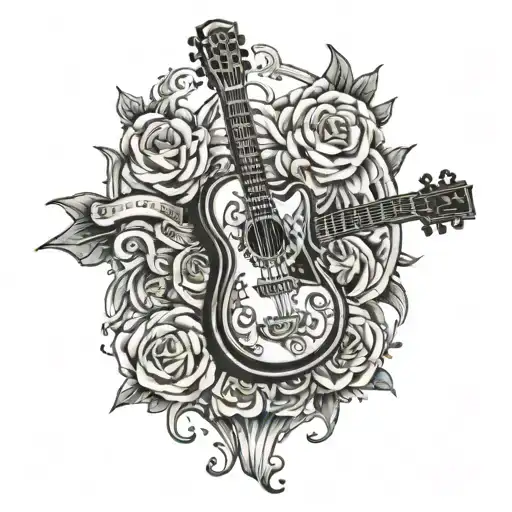 Guitar With Pocket Watch