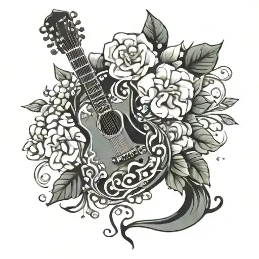 Guitar With Gardenias