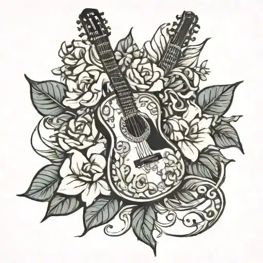 Guitar With Gardenias