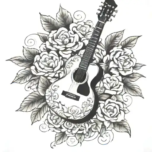 Guitar With Gardenias