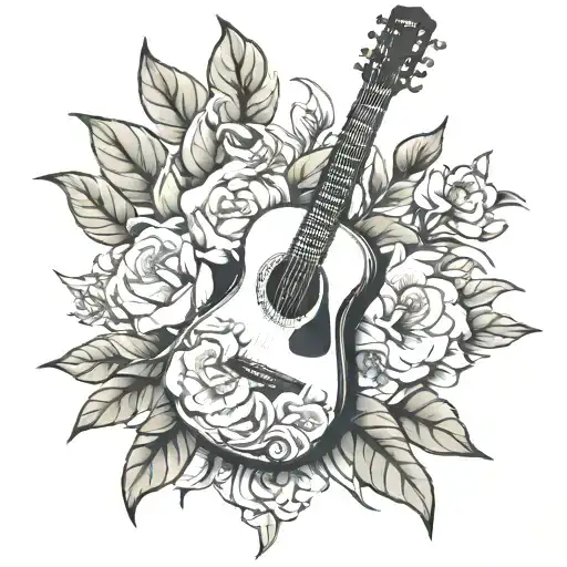 Guitar With Gardenias
