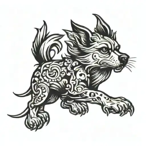 Dog Chasing Its Tail